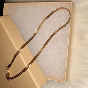 9in. Avon signed large wrist bracelet or anklet goldtone men or women